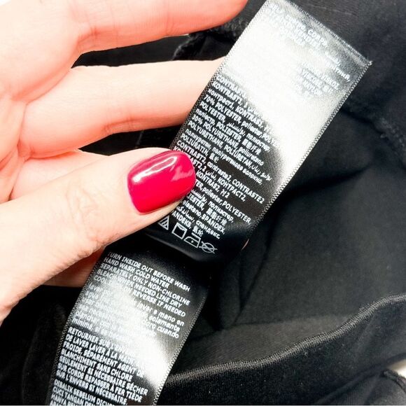 Bebe Women's Black High-Waisted Leggings with Sheer Lace Appliqué Detail Bebe XS - Picture 6 of 9